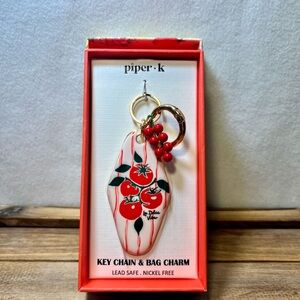 Piper K Tomato Key Chain & Bag Charm